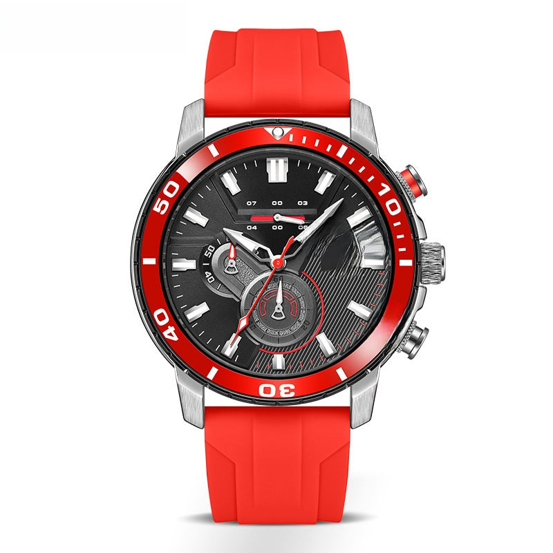 Multifunctional Sports Silicone Strap Watch