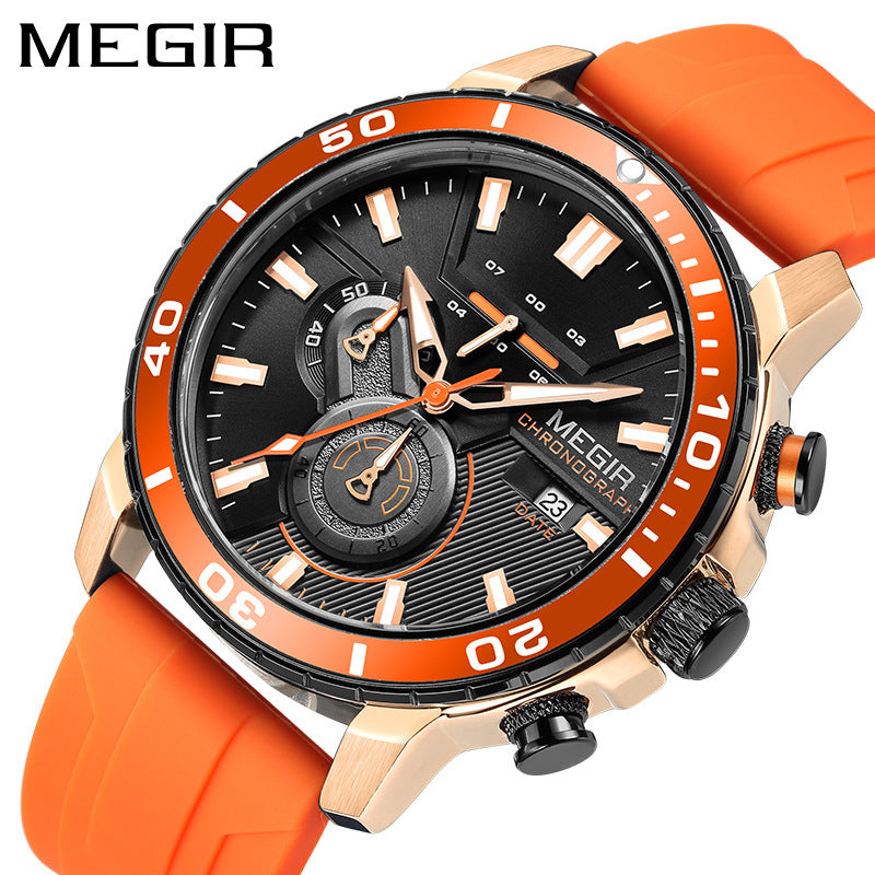 Multifunctional Sports Silicone Strap Watch