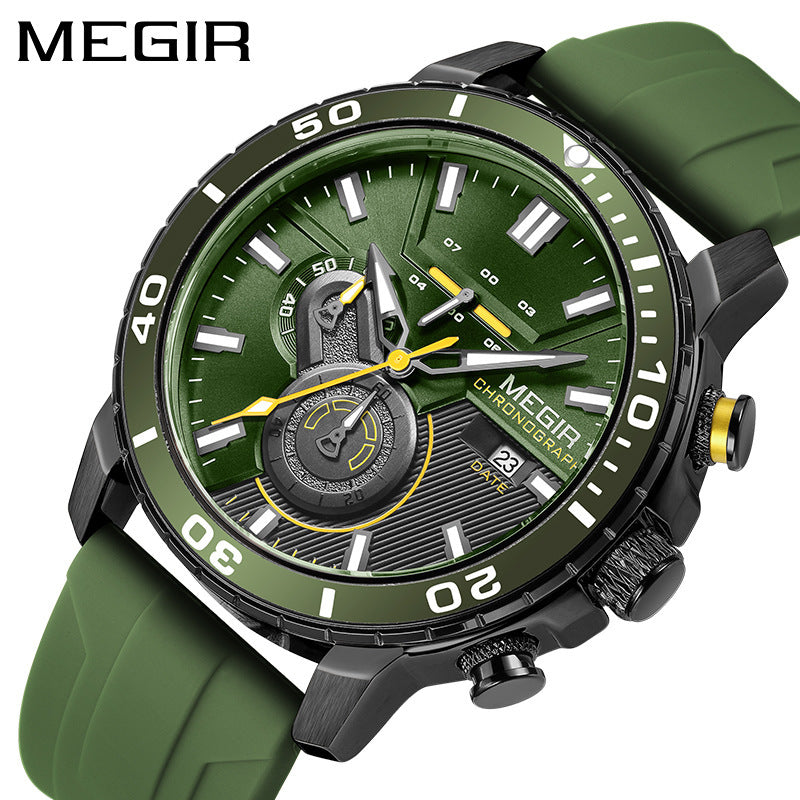 Multifunctional Sports Silicone Strap Watch