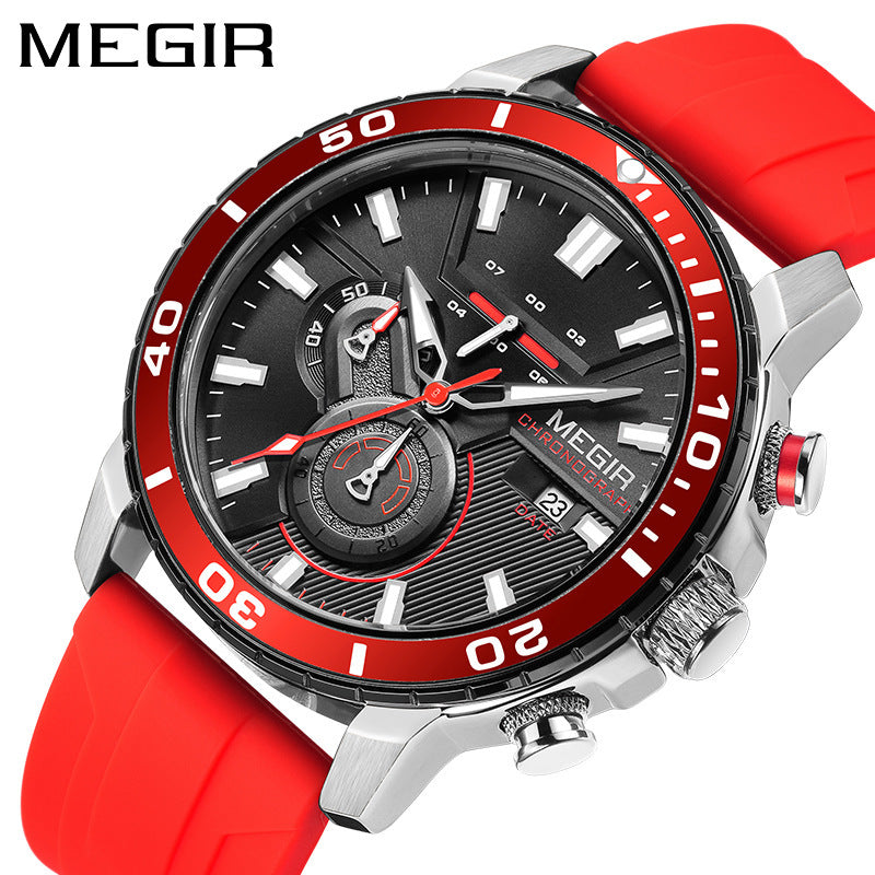 Multifunctional Sports Silicone Strap Watch
