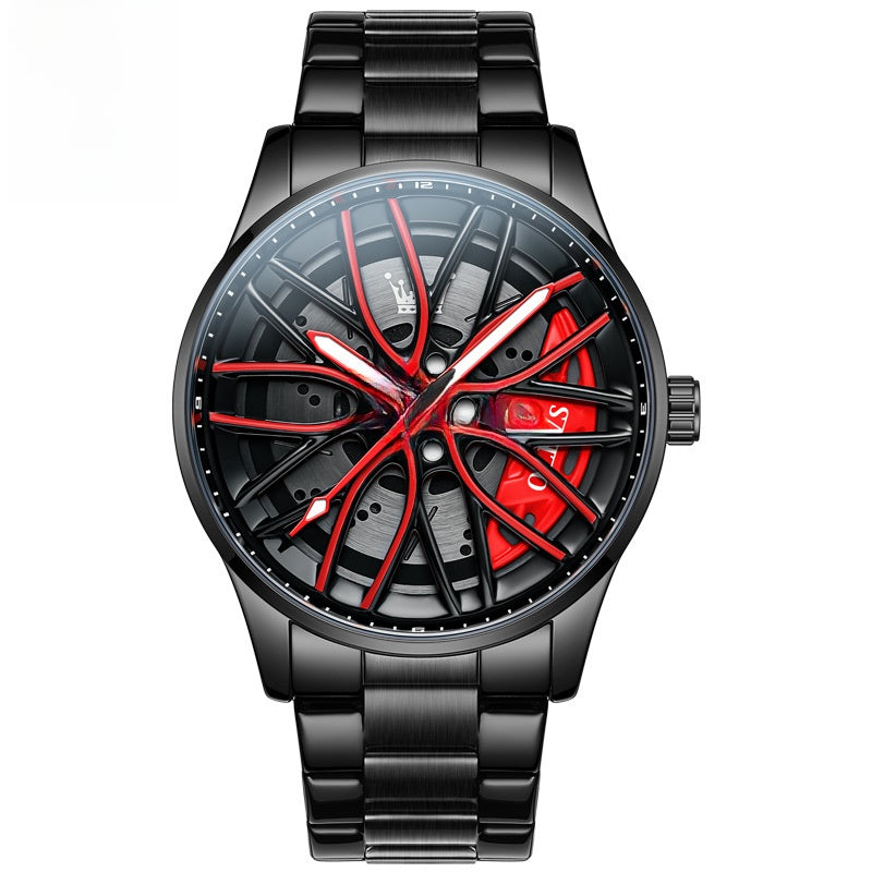 The dial rotates with the quartz movement.